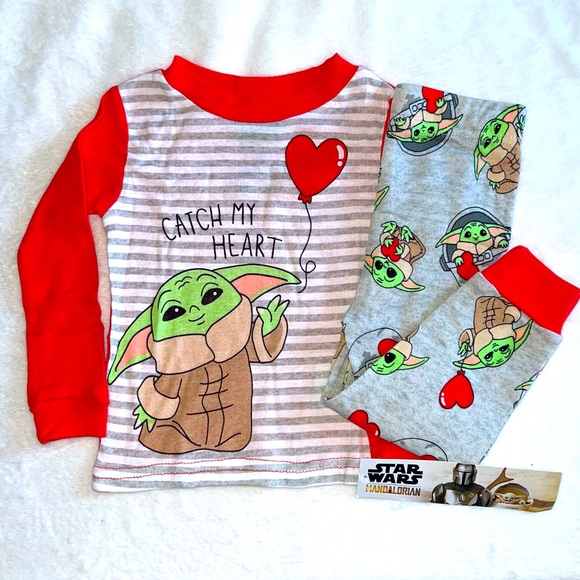 Star Wars Pajamas Baby Yoda Valentines Day Pajama Set Poshmark